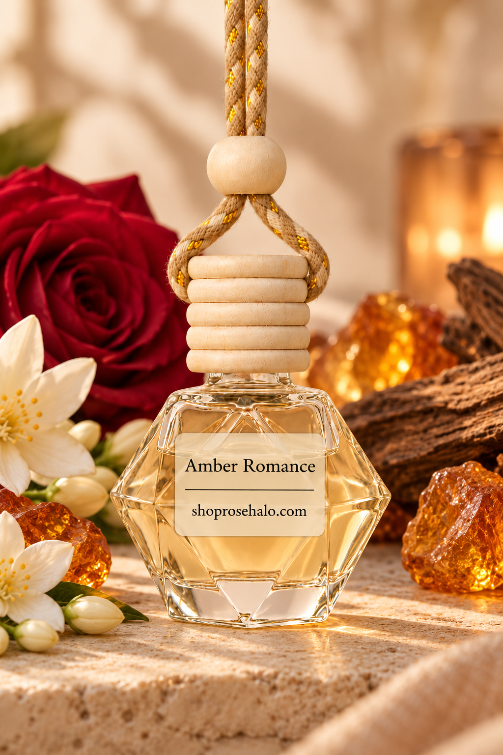 Hanging car air freshener - Amber Romance