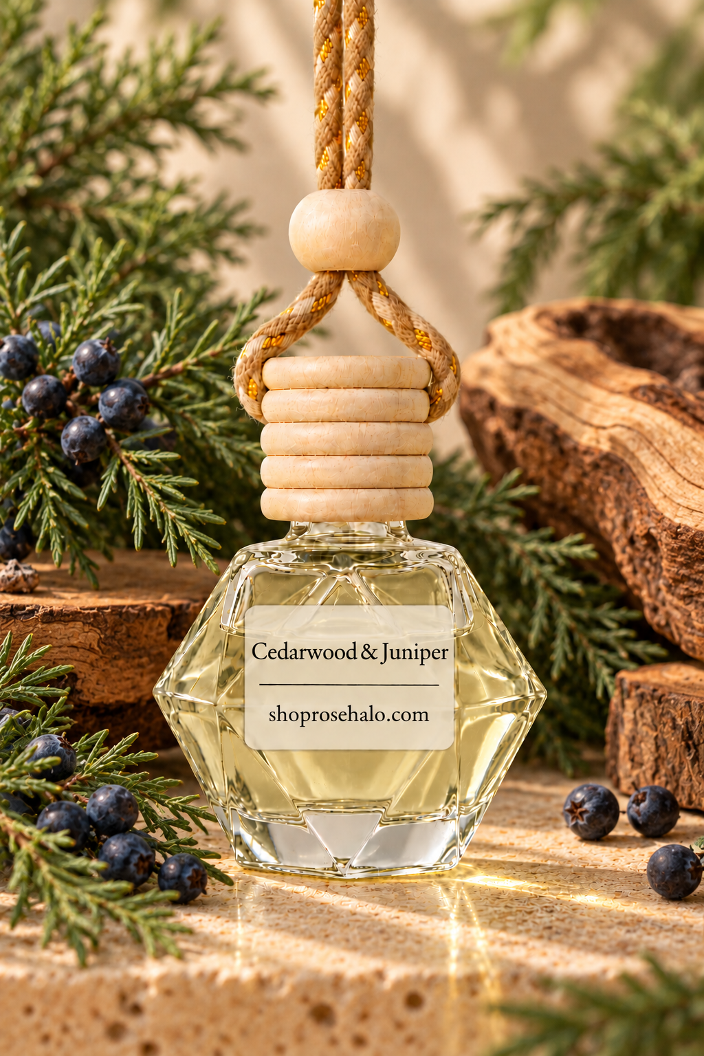 Hanging car air freshener - Cedarwood & Juniper