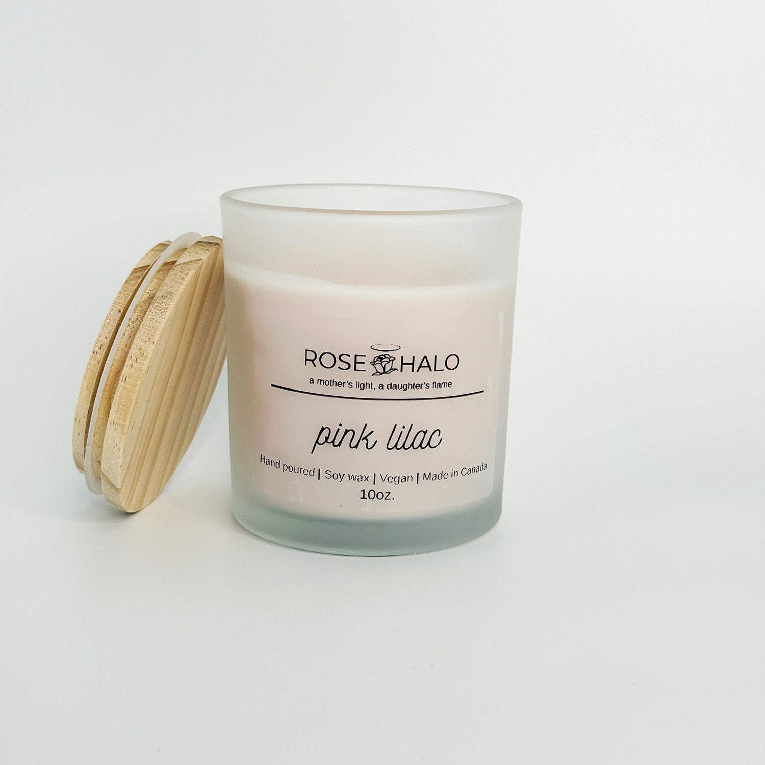 Pink Lilac 10 oz. Scented Candle in Glass Jar