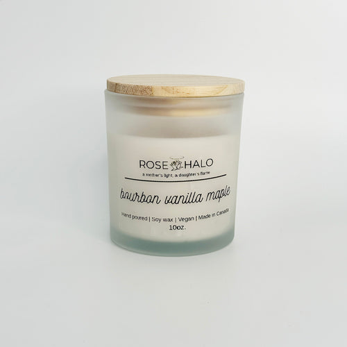 Bourbon Vanilla Maple Candle – 10 oz Glass Jar