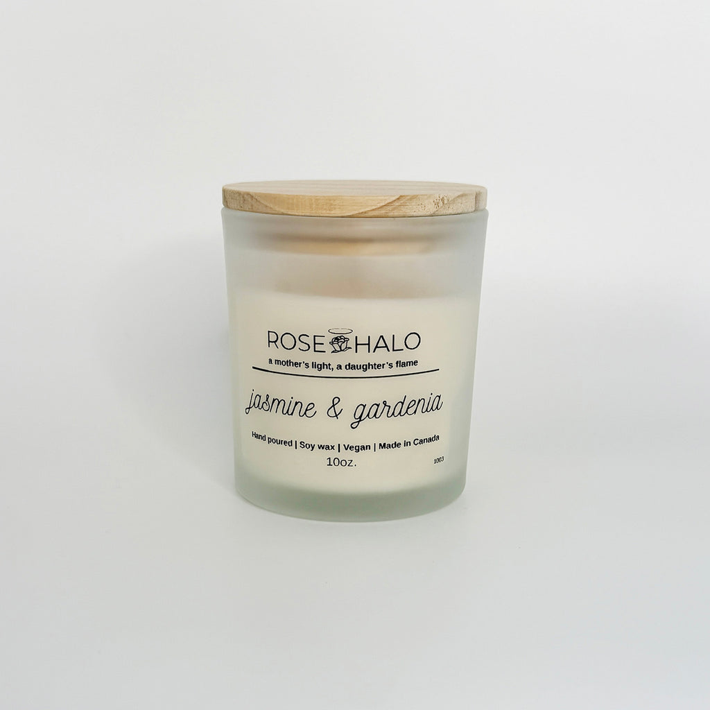 Jasmine & Gardenia 10 oz. Scented Candle  in Glass Jar