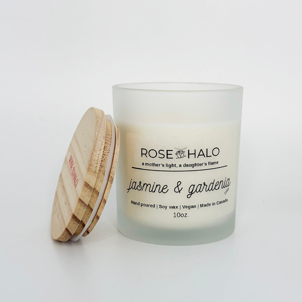 Jasmine & Gardenia 10 oz. Scented Candle  in Glass Jar