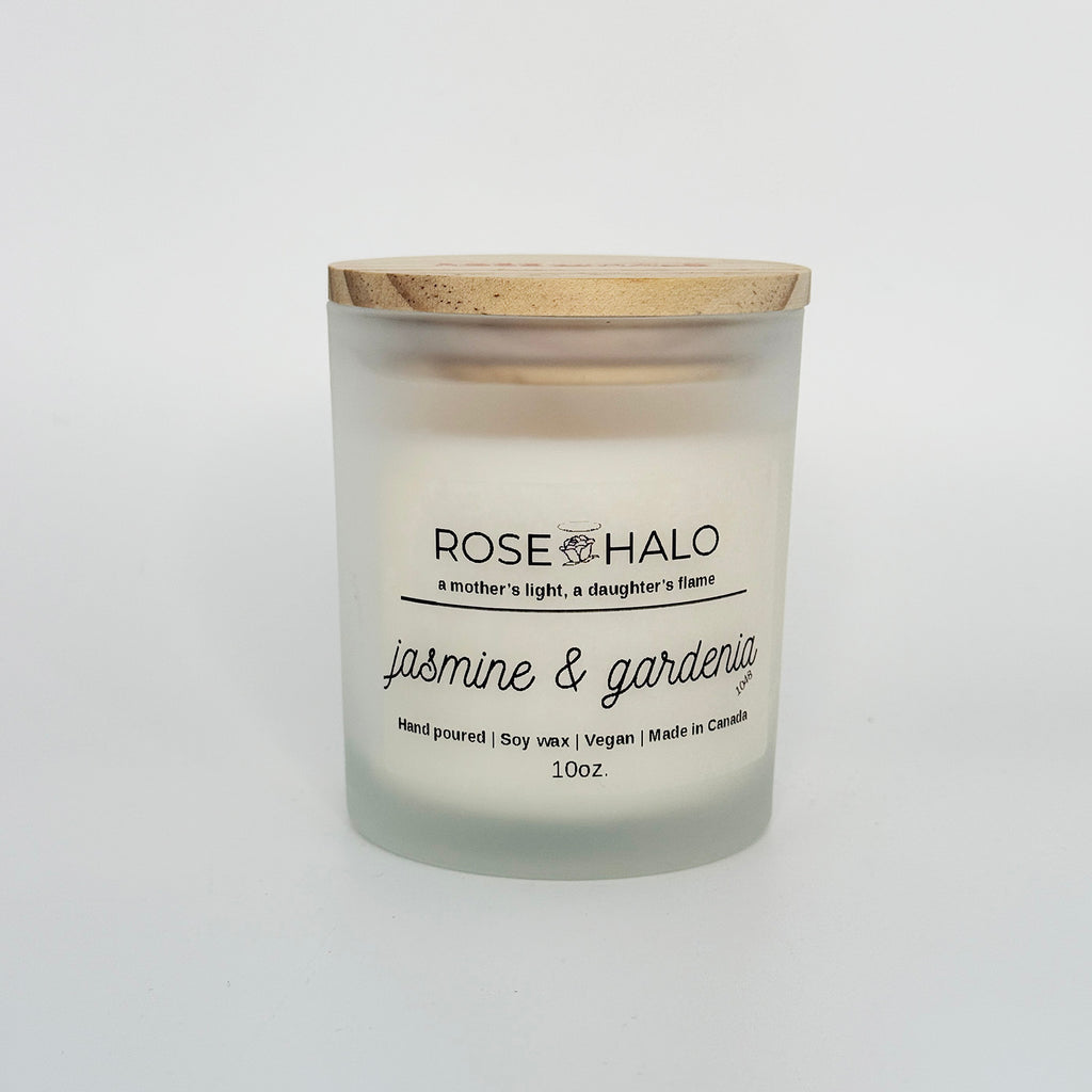 Jasmine & Gardenia 10 oz. Scented Candle  in Glass Jar