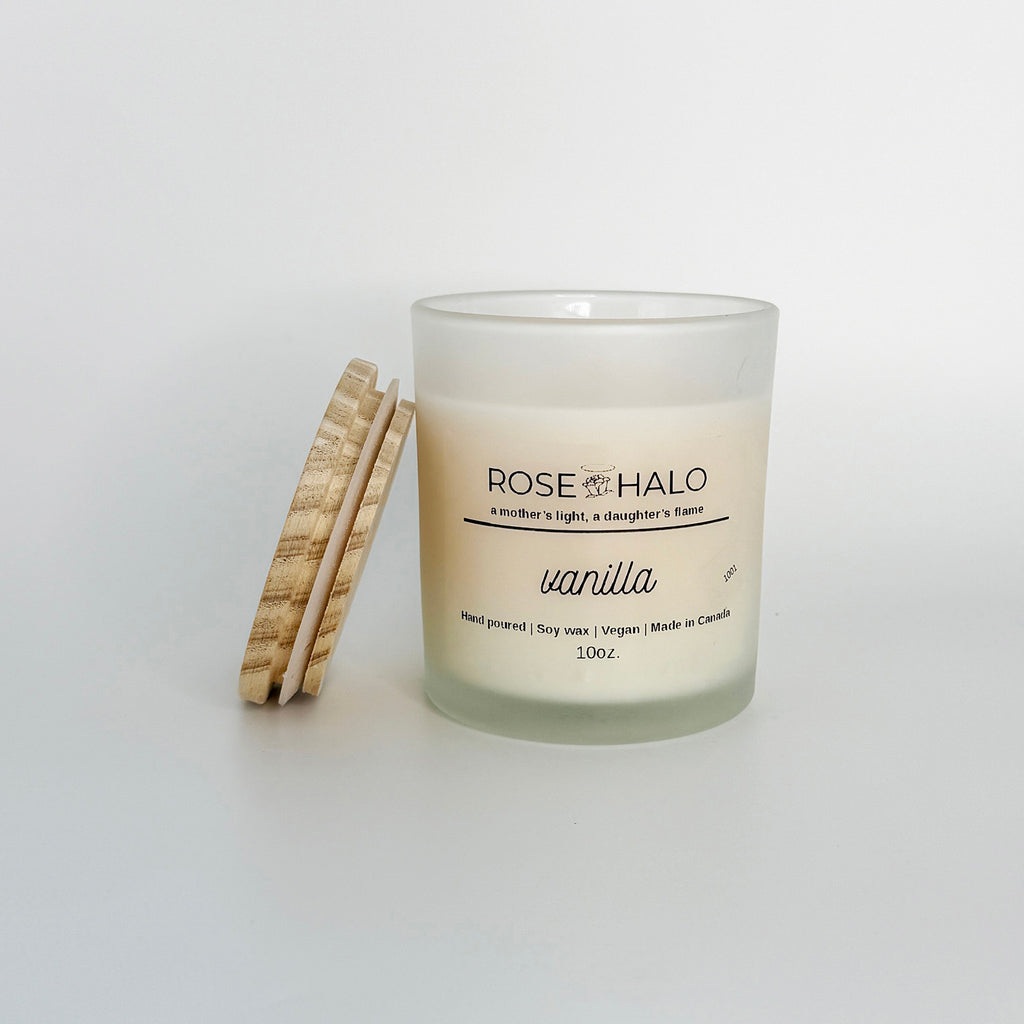 Vanilla Candle – 10 oz Glass Jar