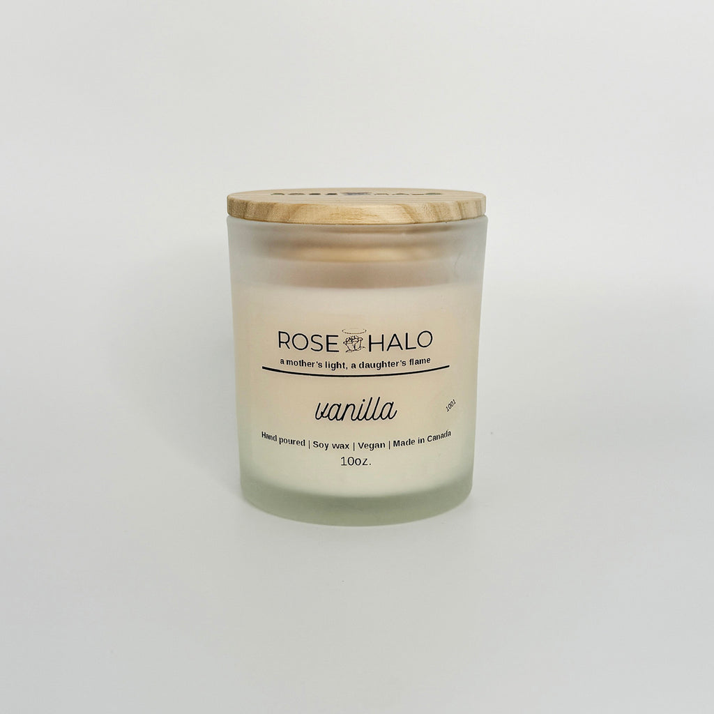 Vanilla Candle – 10 oz Glass Jar