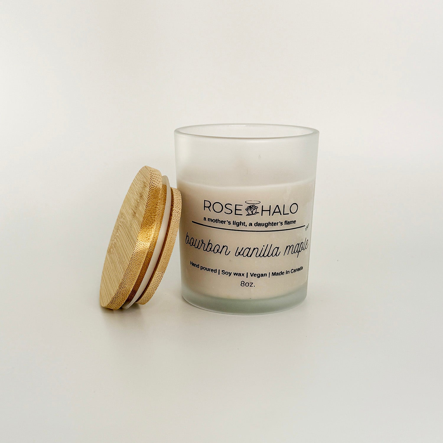 Bourbon Vanilla Maple 8 oz. Scented Candle  in Glass Jar