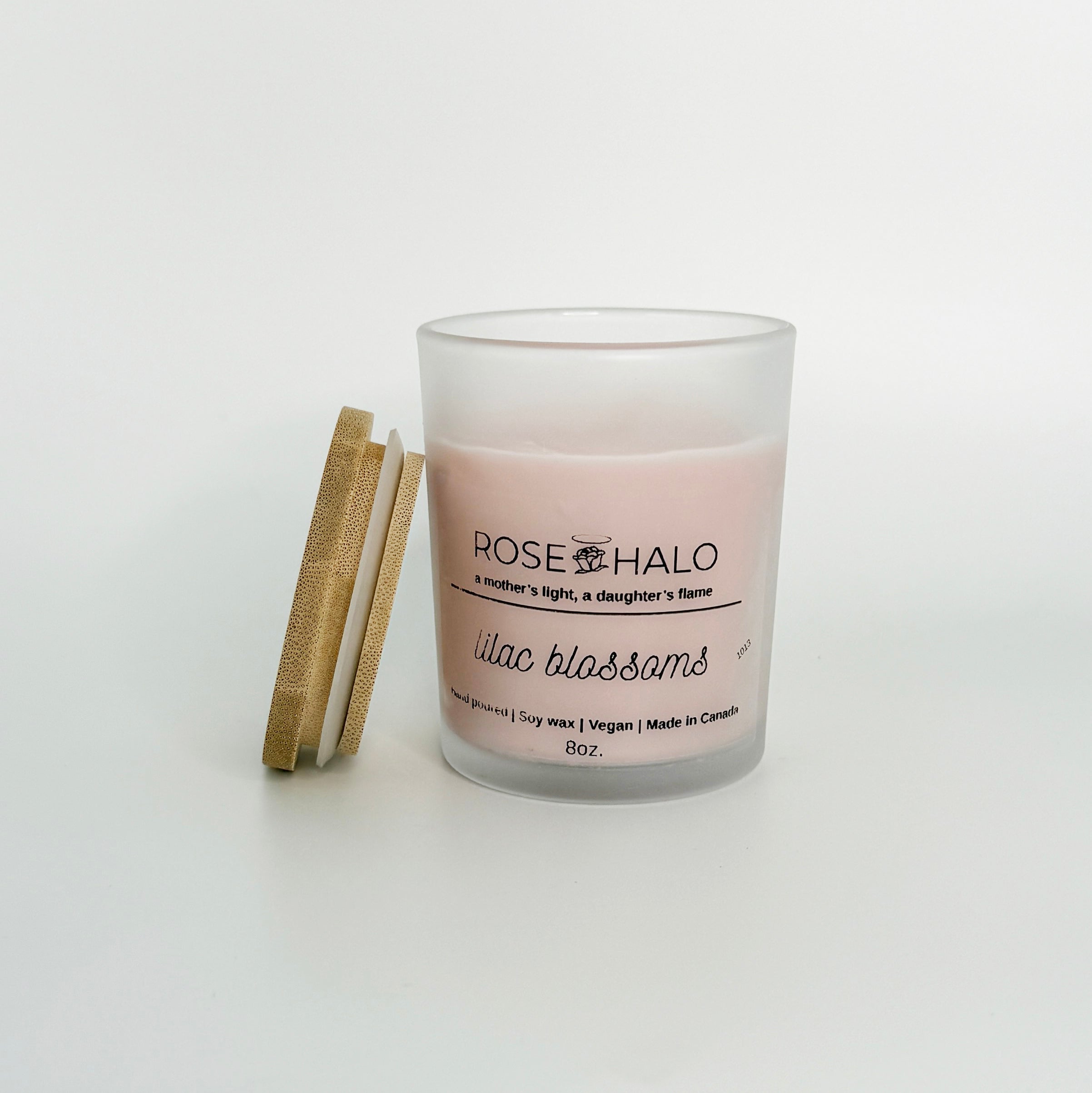 Lilac Blossoms Scented Candle in Glass Jar