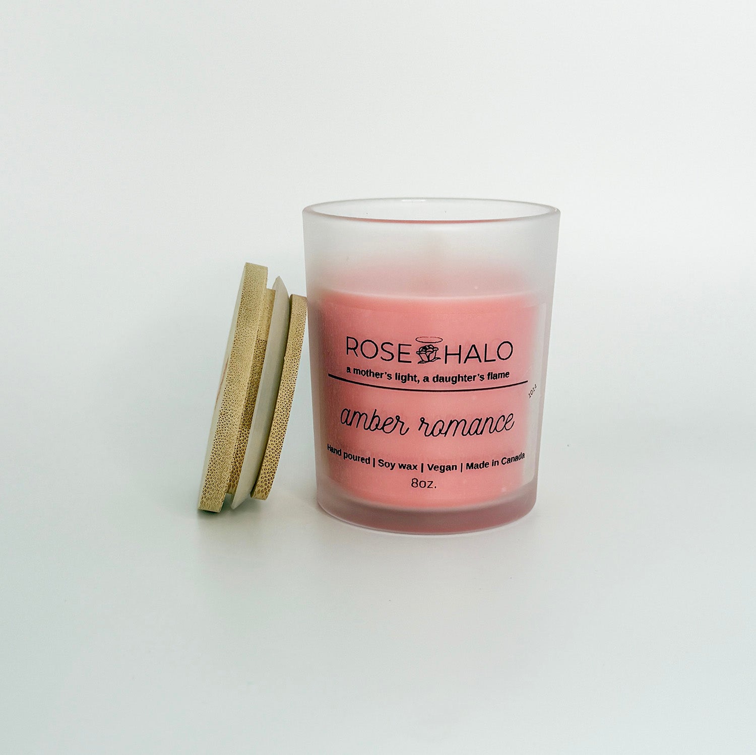 Amber Romance Scented Candle in Glass Jar