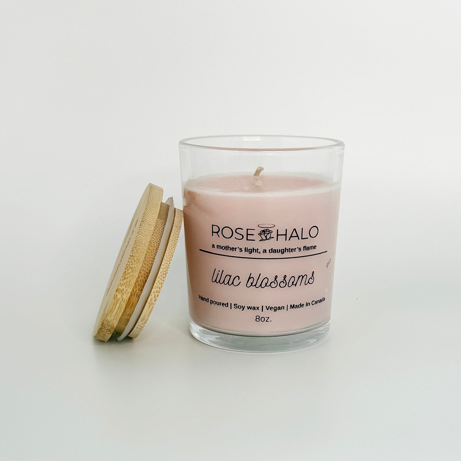 Lilac Blossoms Scented Candle in Glass Jar