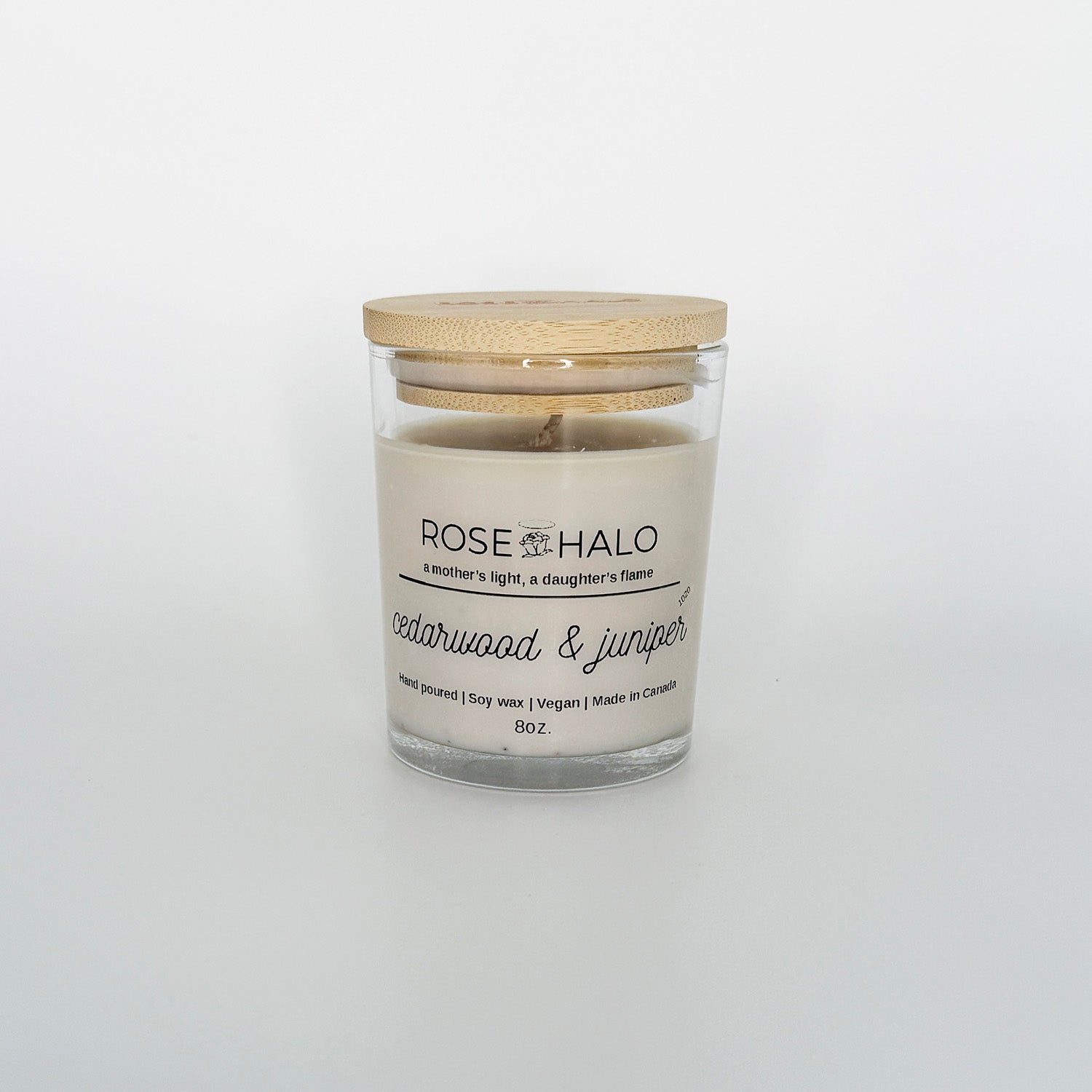 Cedarwood & Juniper Candle – 7 oz Clear Glass Jar
