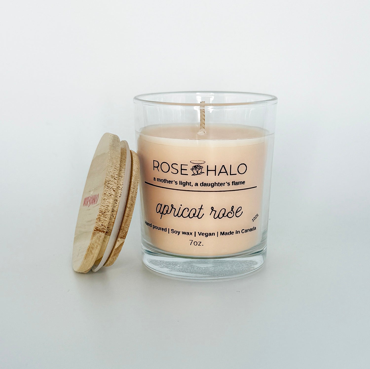 Apricot Rose Candle – 7 oz Glass Jar