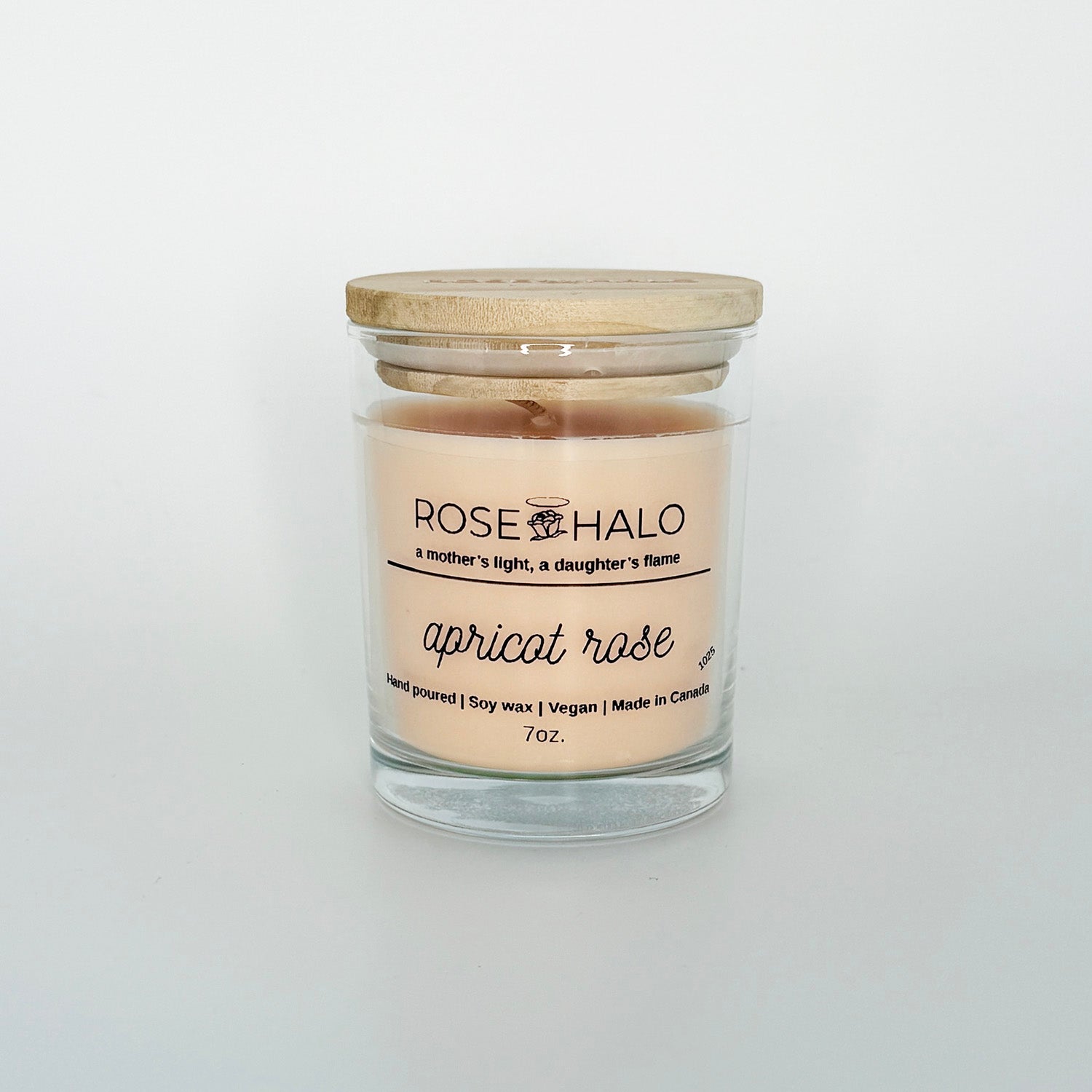 Apricot Rose Candle – 7 oz Glass Jar