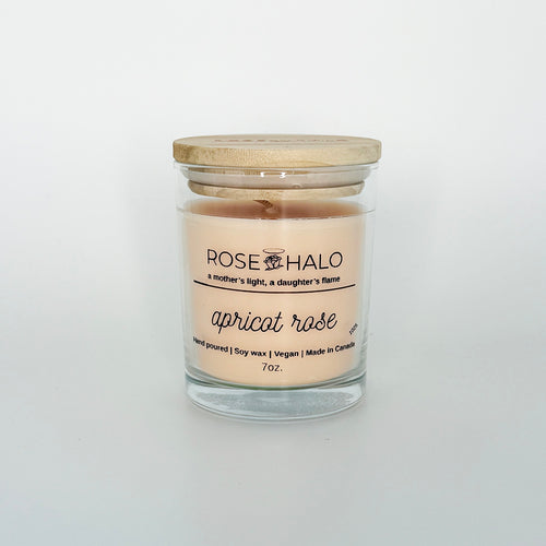 Apricot Rose Candle – 7 oz Glass Jar