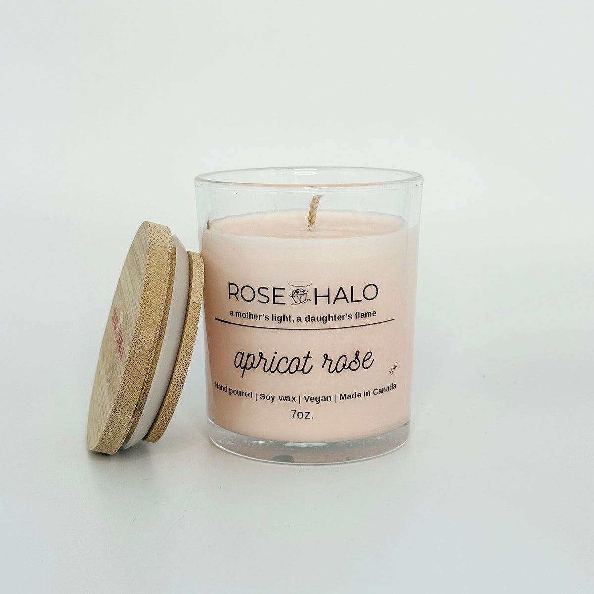 Apricot Rose Candle – 7 oz Glass Jar