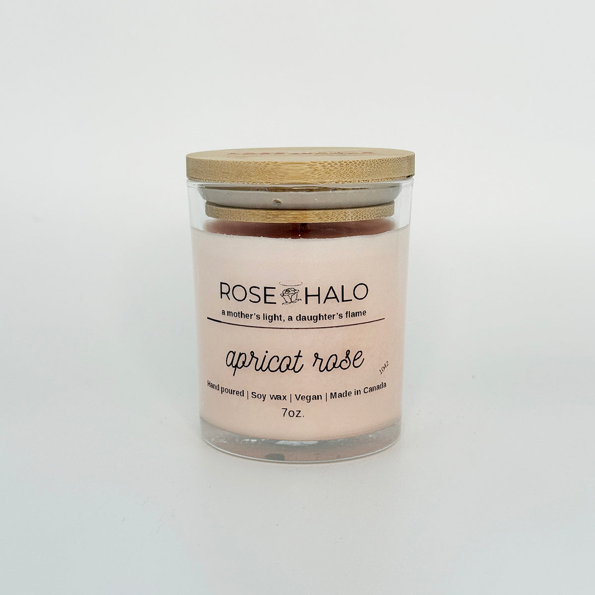 Apricot Rose Candle – 7 oz Glass Jar