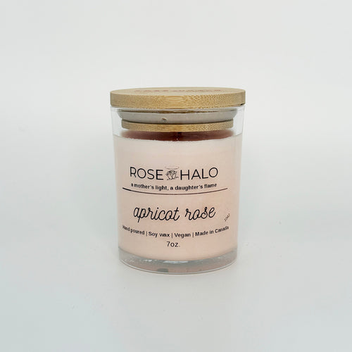 Apricot Rose Candle – 7 oz Glass Jar