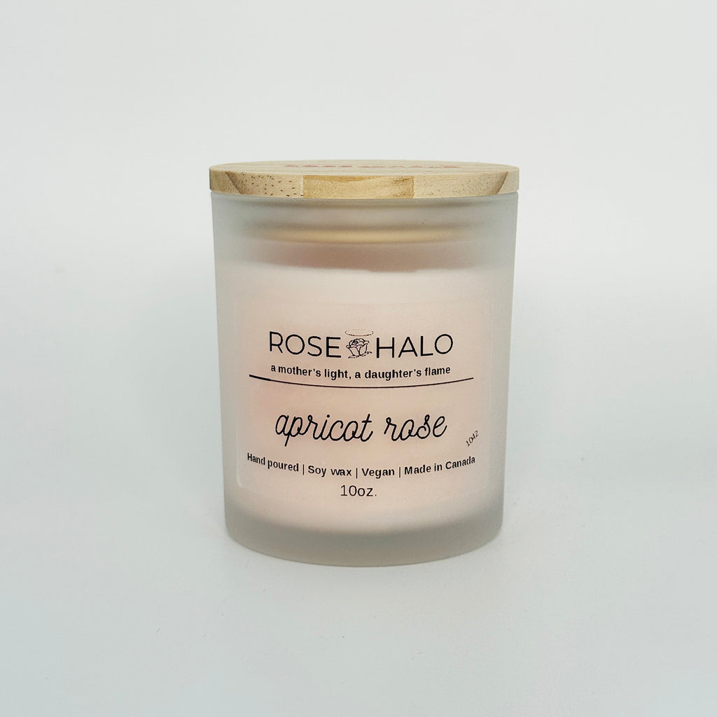 Apricot Rose 10 oz. Scented Candle  in Glass Jar