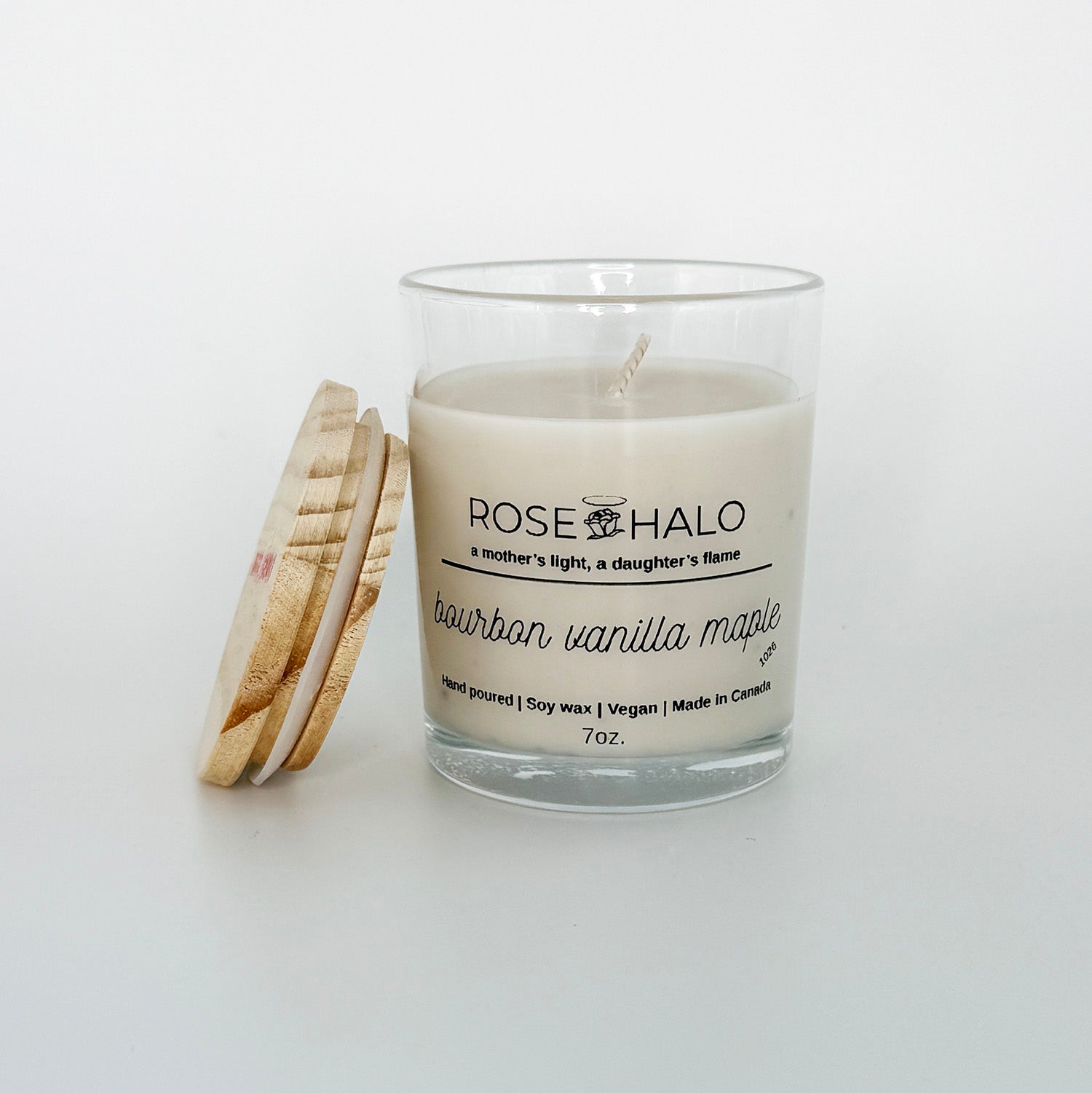 Bourbon Vanilla Maple Candle – 7 oz Glass Jar