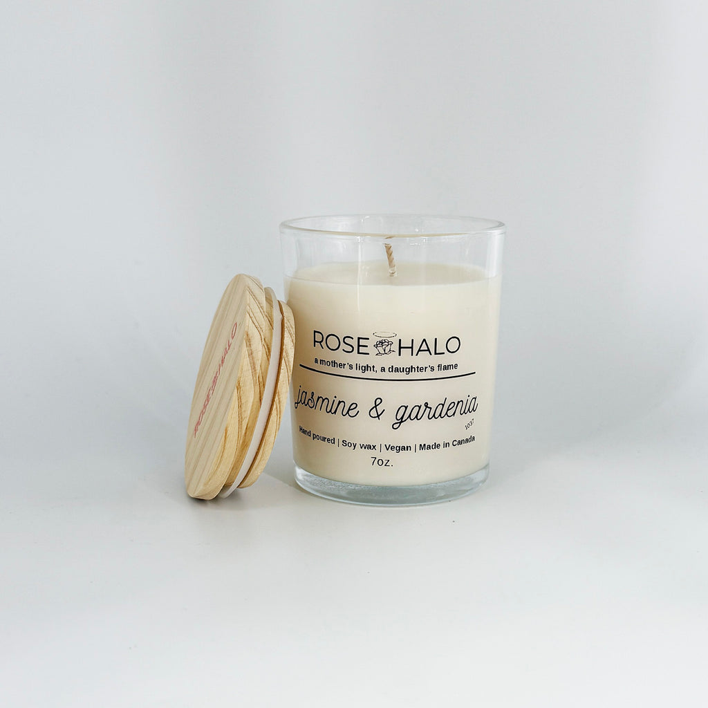 Jasmine & Gardenia 7 oz. Scented Candle  in Glass Jar