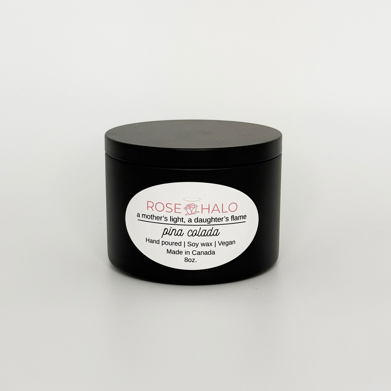Piña Colada Candle – 8 oz Black Metal Tin