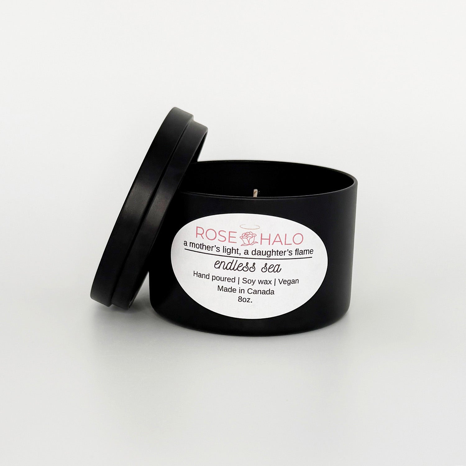 Endless Sea 8 oz. Scented Candle in Black Metal Tin